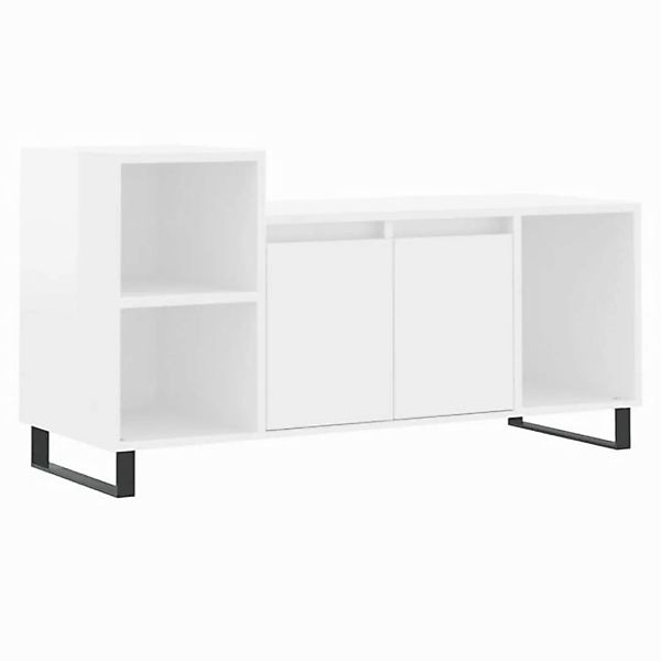 vidaXL TV-Schrank TV-Schrank Hochglanz-Weiß 100x35x55 cm Spanplatte TV-Lowb günstig online kaufen