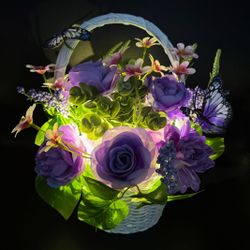 Kunstblumenstrauß - Deko Korb mit künstlichen günstig online kaufen