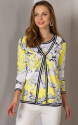 Passioni 2-in-1-Strickjacke Twinset mit abstrakten Ornamenten günstig online kaufen