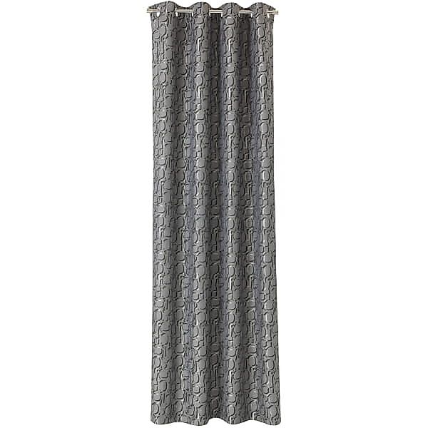 JOOP! Vorhang Gardine Ornament mit Ösen - Größe: 140x250 cm - Farbe: Anthra günstig online kaufen