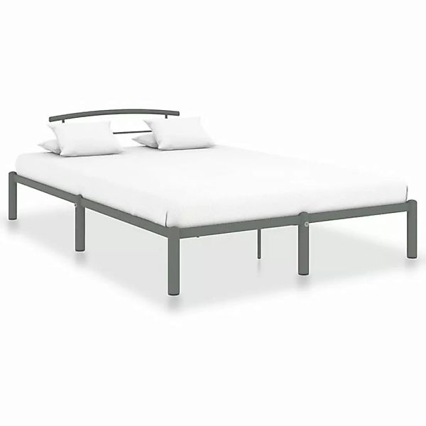 furnicato Bett Bettgestell Grau Metall 160x200 cm günstig online kaufen