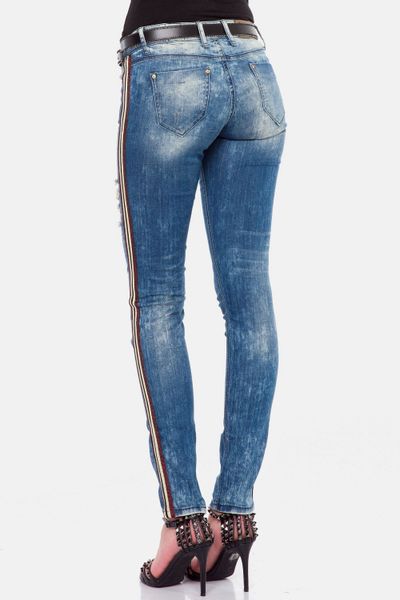 Cipo & Baxx Destroyed-Jeans "Jeans" mit Glitzer-Streifen, WD-369 günstig online kaufen