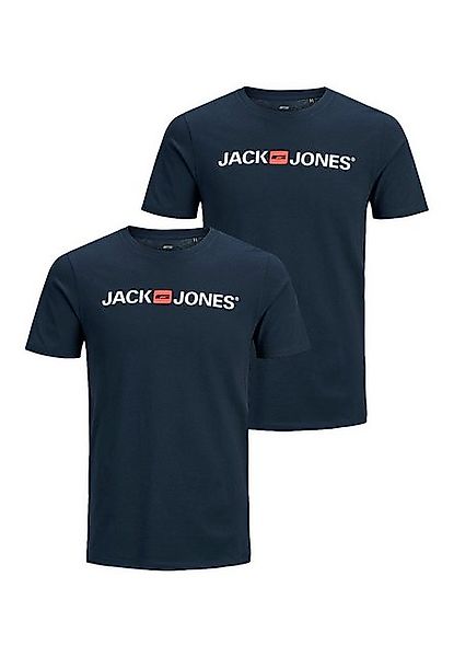 Jack & Jones T-Shirt JJECORP LOGO Print Kurzarm 2-er Stück Pack (2-tlg) NOO günstig online kaufen