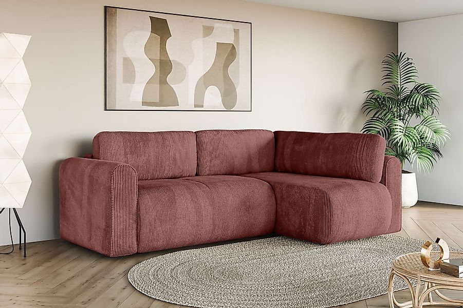 OTTO home Ecksofa "Zacharia wahlweise Schlafsofa mit Bettkasten, B/T/H 250/ günstig online kaufen