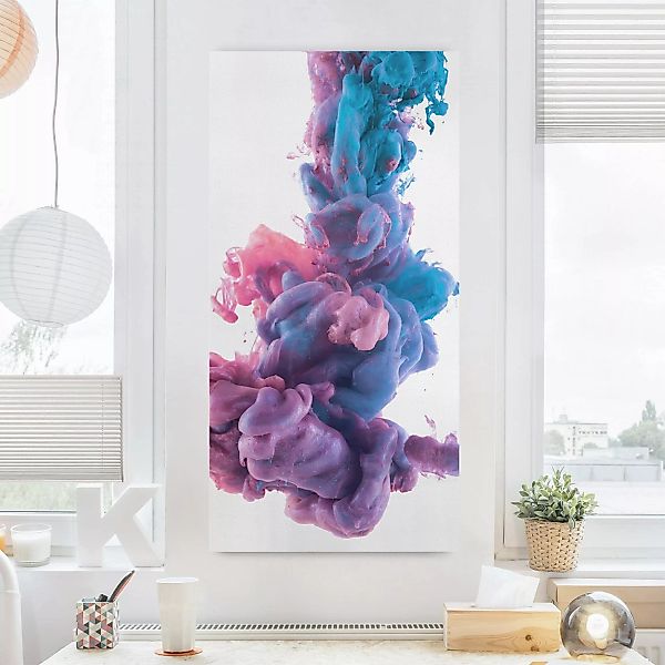 Leinwandbild Abstrakt - Hochformat Abstrakte flüssige Farbe günstig online kaufen