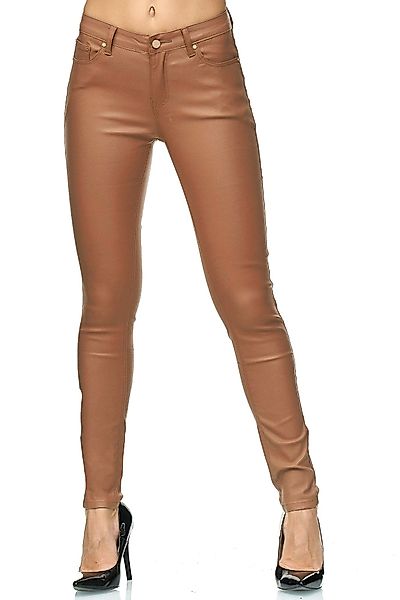 Elara Lederhose Elara Damen Hose Kunstleder günstig online kaufen