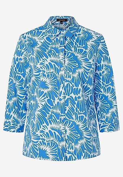 MORE&MORE Kurzarmbluse Printbluse blau/weiß Frühjahrs-Kollektion günstig online kaufen