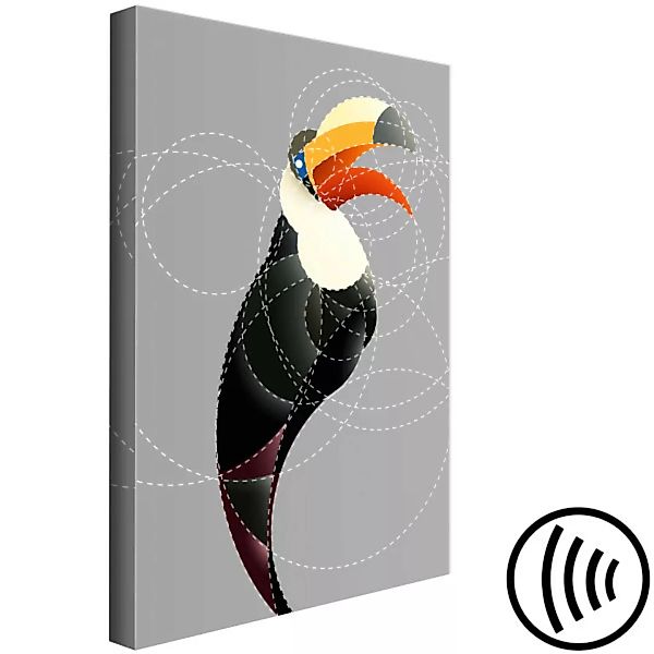 Bild auf Leinwand Toucan in Cirlces (1 Part) Vertical XXL günstig online kaufen