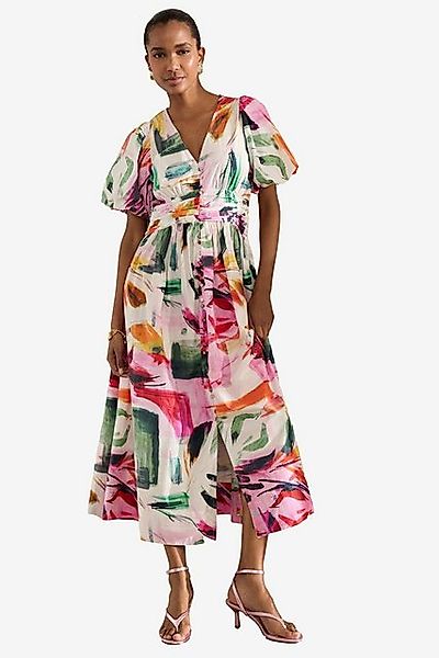 Next Maxikleid Festliches Maxikleid mit Puffärmeln und Knöpfen (1-tlg) günstig online kaufen