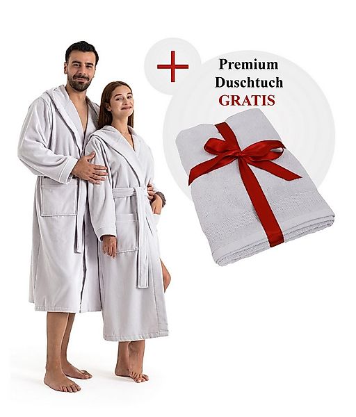 OTTO home Unisex-Bademantel Fenya, 330 g/m², Premium, Hotelbademantel, Morg günstig online kaufen