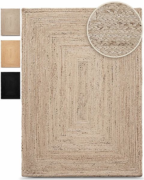 carpetfine Teppich »Nele Juteteppich Naturfaser«, rechteckig, 6 mm Höhe, ge günstig online kaufen