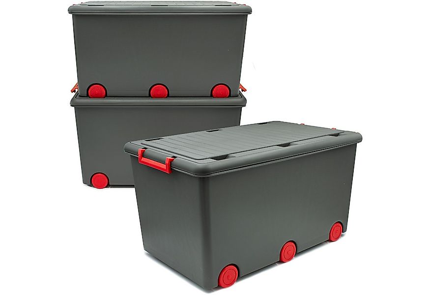 Babykajo Aufbewahrungsbox (Boxen mit Rollen, 3 St., mit 50L Volumen), Stape günstig online kaufen