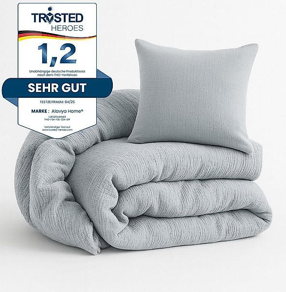 Alavya Home® Bettwäsche Alavya Home, Bio-Musselin Bettwäsche-Set 135x200cm, günstig online kaufen