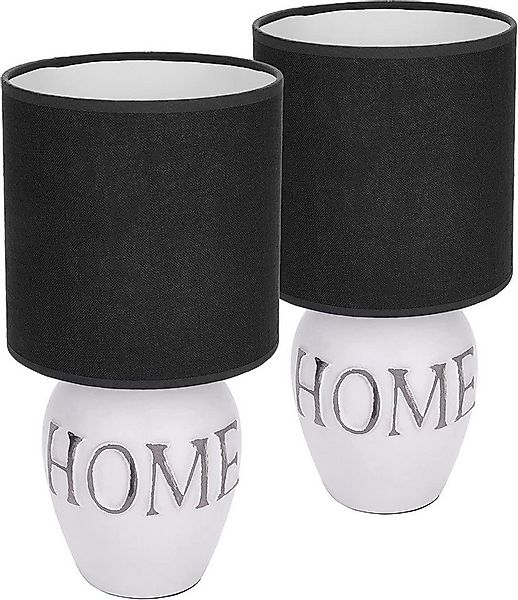 BRUBAKER Nachttischlampe Home Tischlampe, Heimat Deko Nachttischlampen 1x o günstig online kaufen