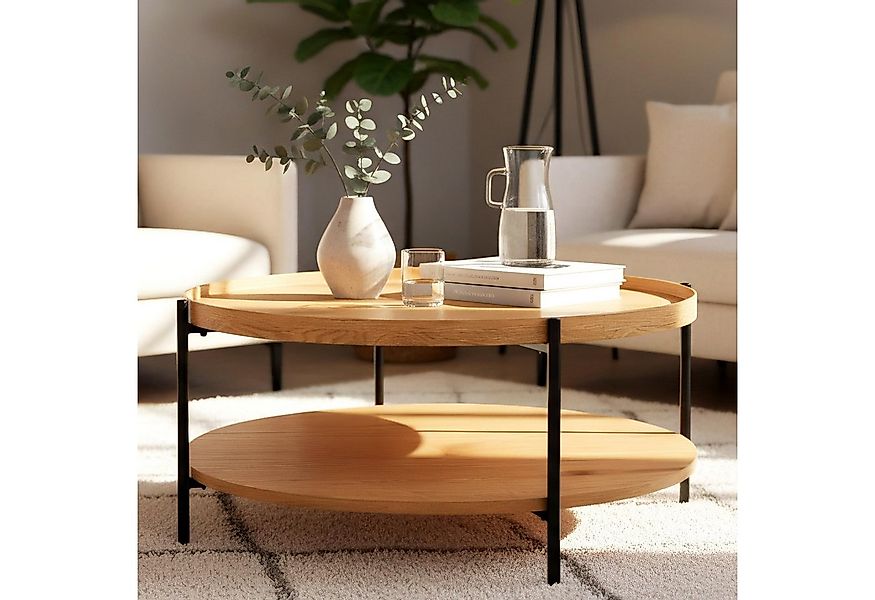 CLP Couchtisch Corbitan, Holztisch, pulverbeschichtetes Metall günstig online kaufen