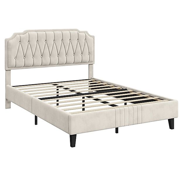 Yaheetech Polsterbett Bettgestell, Doppelbett 160 × 200 cm mit höhenverstel günstig online kaufen