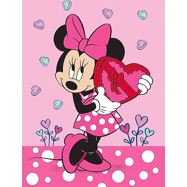 BERONAGE Kinderteppich Minnie Mouse Herz Spiel-Teppich günstig online kaufen