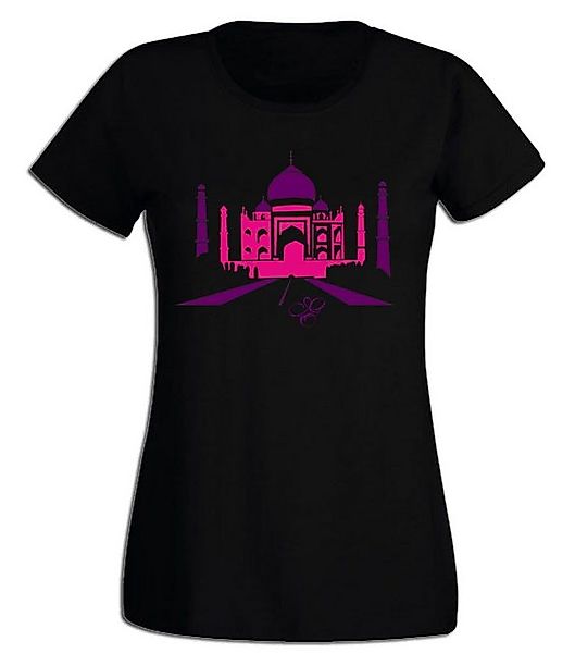 G-graphics T-Shirt Damen T-Shirt - Taj Mahal Pink-Purple-Collection, mit tr günstig online kaufen