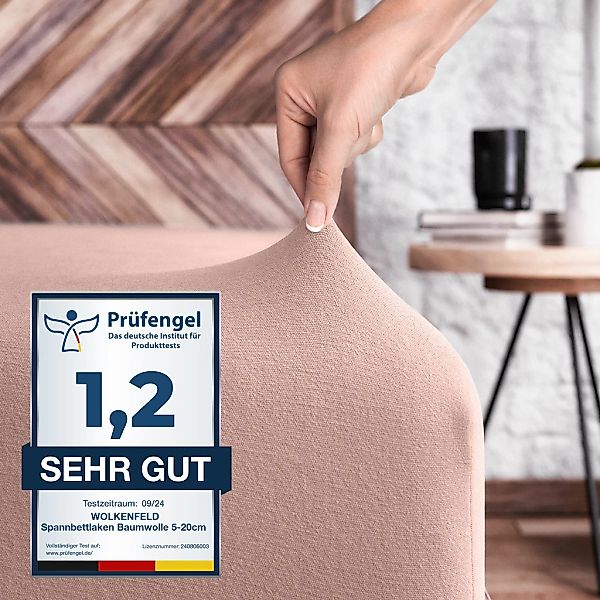 Wolkenfeld Spannbettlaken "100% Baumwolle - Superweiches Bettlaken für Matr günstig online kaufen