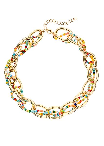 LASCANA Gliederkette, mit farbenfrohen Acrylperlen, Halsschmuck, Collier, H günstig online kaufen