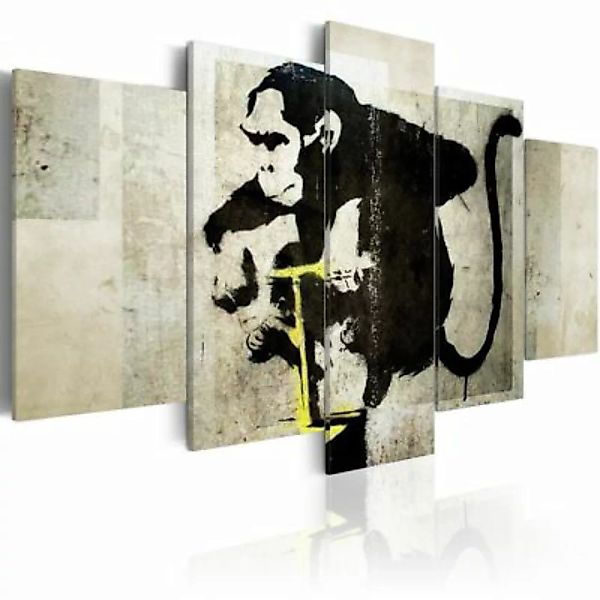 artgeist Wandbild Monkey TNT Detonator (Banksy) mehrfarbig Gr. 200 x 100 günstig online kaufen