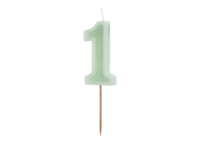 partydeco Geburtstagskerze Kerzenzahl #1, 6 cm günstig online kaufen