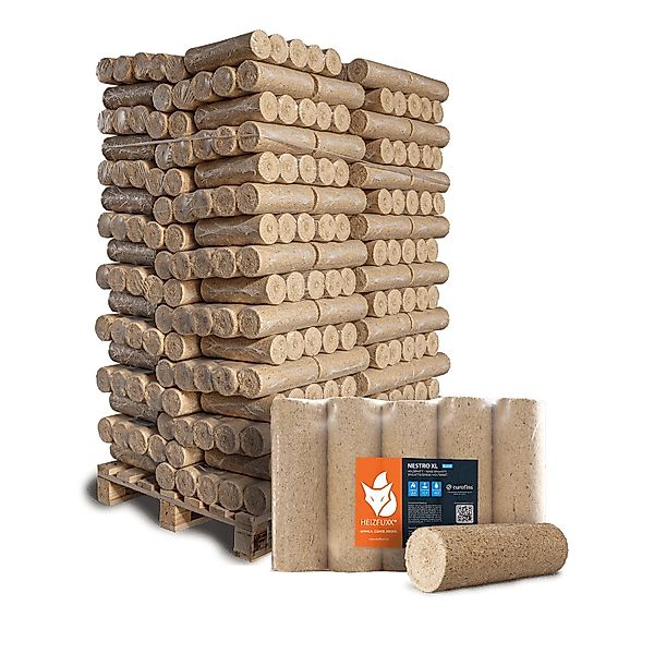 Heizfuxx Holzbriketts Nestro XL Blue 10kg x 96 Gebinde 960kg Palette günstig online kaufen