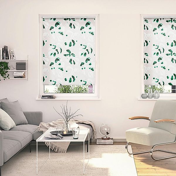 Verdunkelungsrollo Monstera grün B/L: ca. 80x150 cm günstig online kaufen