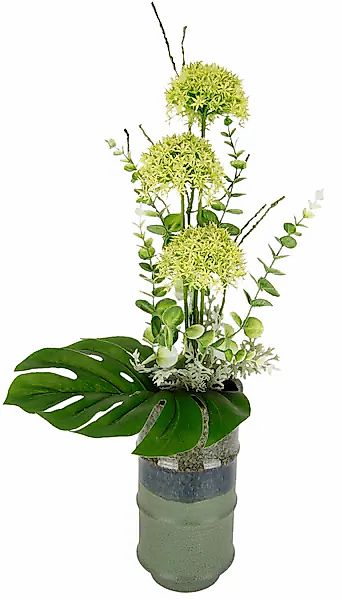 I.GE.A. Kunstblume »Allium«, In Vase aus Keramik exotisches Kunstblumenarra günstig online kaufen