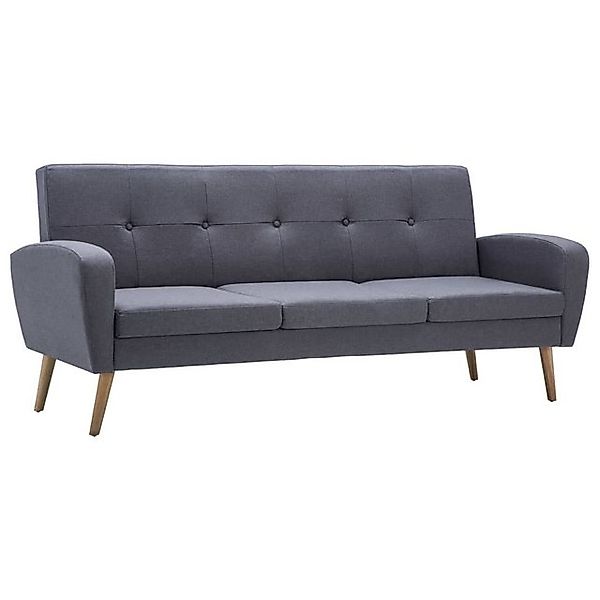 vidaXL Sofa Sofa 3-Sitzer Stoff Hellgrau günstig online kaufen