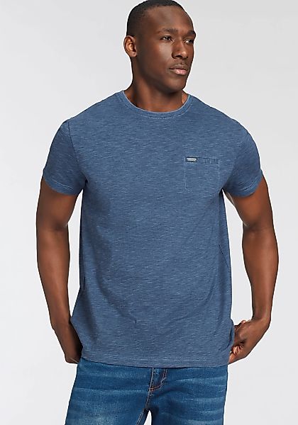 Bruno Banani T-Shirt, Mit Doppelkragen und Zierbrusttasche günstig online kaufen