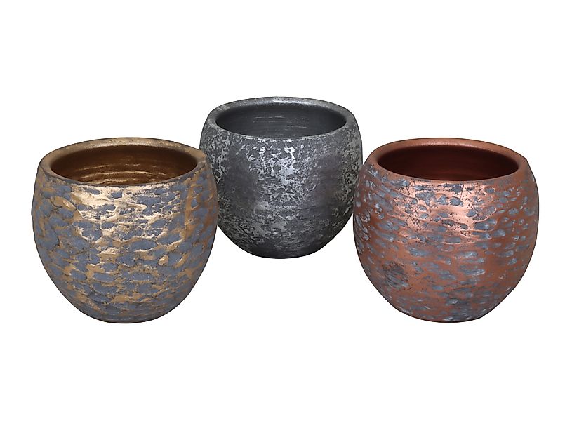 tegawo Übertopf Lava Metalloptik, Kupfer, Silber, günstig online kaufen