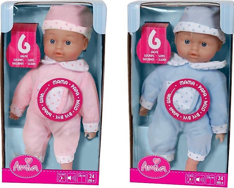 AMIA Babypuppe AM Puppe mit Mütze sprechend günstig online kaufen