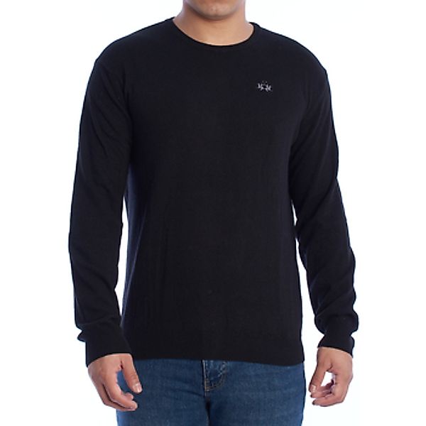 La Martina Strickpullover Eleganter schwarzer Herrenpullover günstig online kaufen