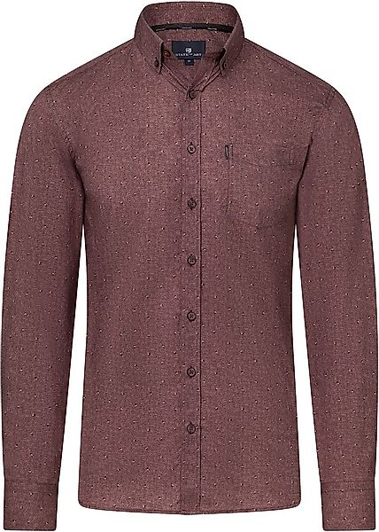 State Of Art Hemd Druck Burgundy  - Größe XXL günstig online kaufen