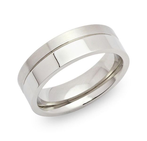 Unique Fingerring Teilpoliert in Silber 7mm Breite R9181 günstig online kaufen