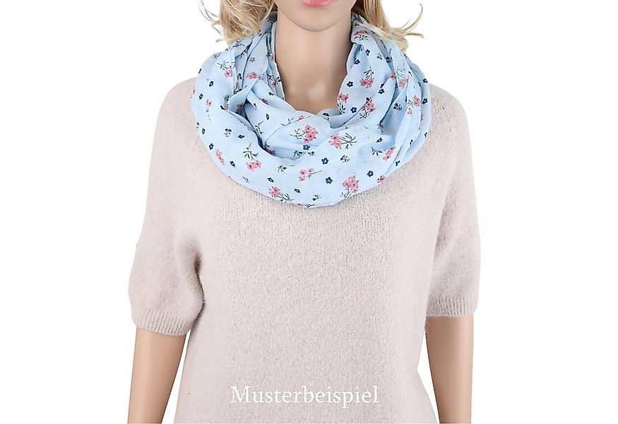 MIRROSI Loop Damen Schal mit Blumen-Muster Weich aus 100% Baumwolle, (ca. 1 günstig online kaufen