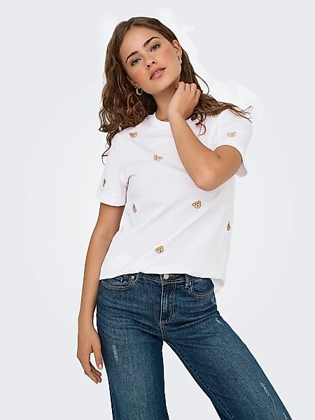 ONLY Kurzarmshirt "ONLKETTY LIFE S/S O-NECK TOP JRS NOOS" günstig online kaufen