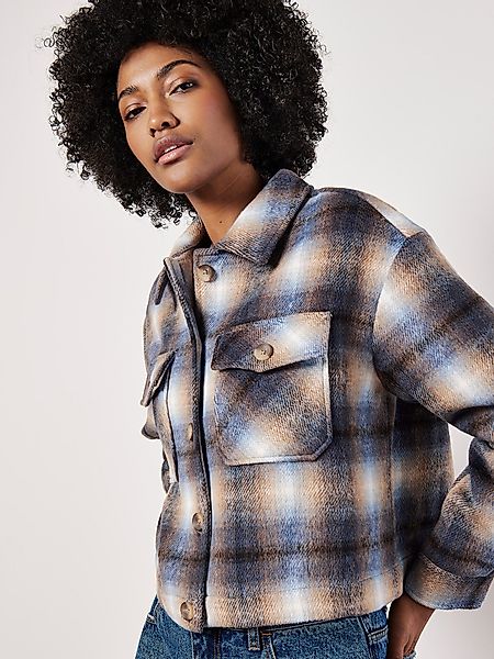 Apricot Kurzjacke Brushed Check Cropped Jacket, günstig online kaufen