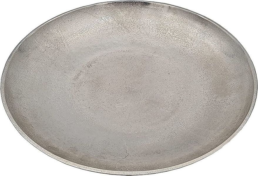 Meinposten Dekoschale MILA silber Metall Schale Deko Teller Kerzenschale Ø günstig online kaufen