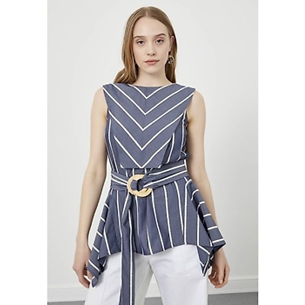 Just Like You  Blusen Ärmellose Bluse mit Rundhalsausschnitt und Gürtel günstig online kaufen