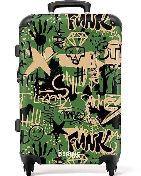 NoBoringSuitcases.com© Hartschalen-Trolley Graffiti in Tarnfarben 67 günstig online kaufen