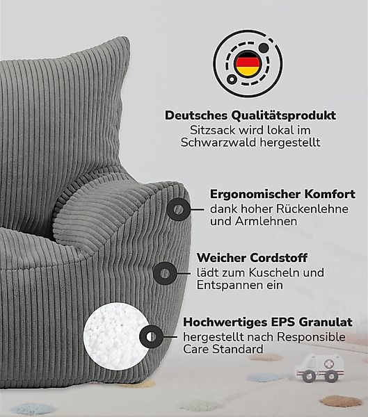 mokebo Kindersessel Der Pausenheld (Anthrazit), auch günstig online kaufen