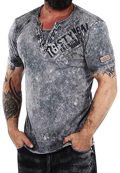 R-NEAL T-Shirt Original T-Shirt Rundhals X V-Neck Shirt Verwaschen Vintage günstig online kaufen