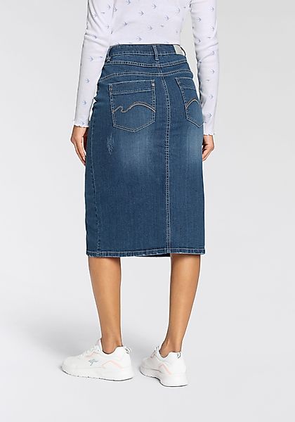 KangaROOS Jeansrock, in Midilänge mit Schlitz günstig online kaufen