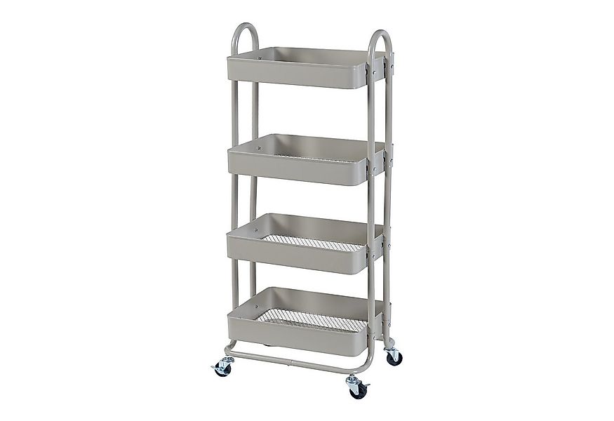 en.casa Küchenwagen, »Pyhäntä« Stahl mit 4 Ebenen Kamelfarben günstig online kaufen