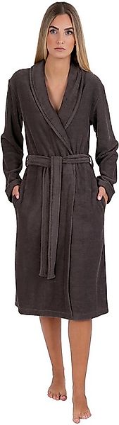Wewo fashion Damenbademantel 4030, Midilänge, Frottier, Schalkragen, Gürtel günstig online kaufen