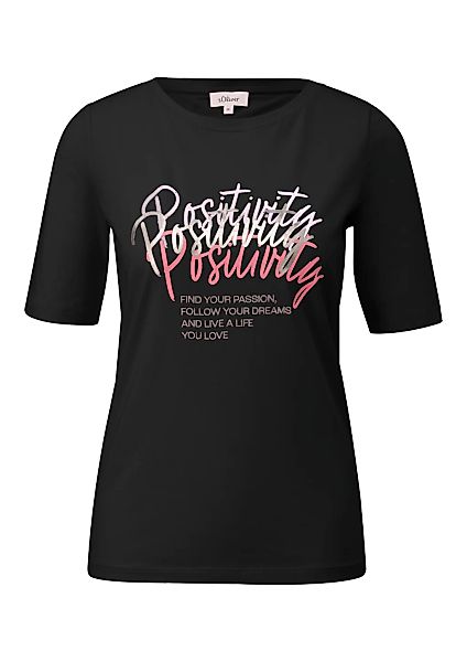 s.Oliver T-Shirt, mit Frontprint günstig online kaufen