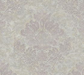 Livingwalls Tapete Barockmuster Grau und Rosa 53 cm x 10,05 m AS-379014 günstig online kaufen