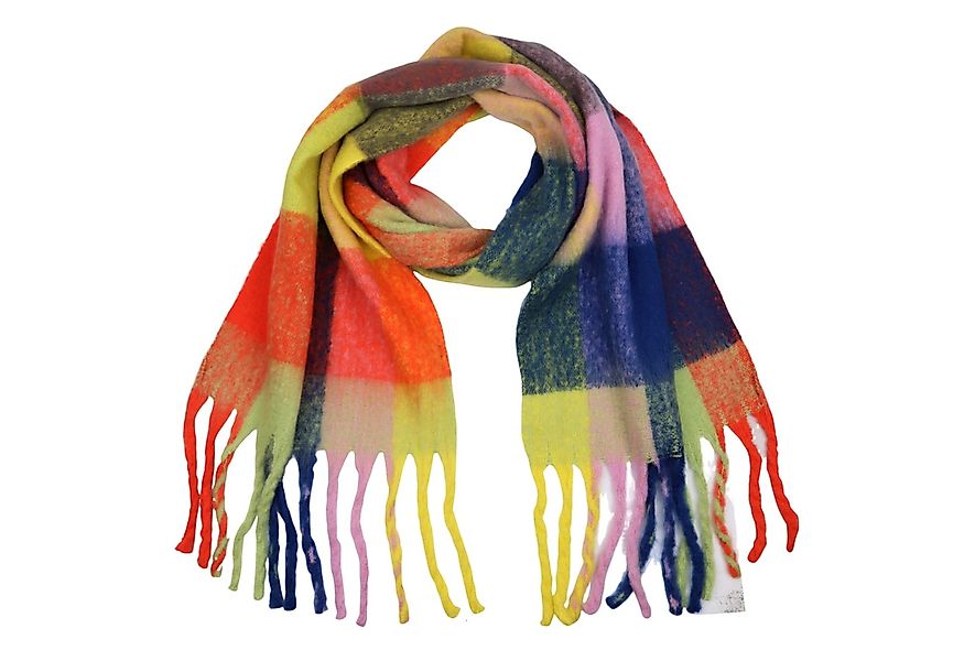 MIRROSI Modeschal weicher und warmer Schal Karomuster mit Fransen, 42x200cm günstig online kaufen